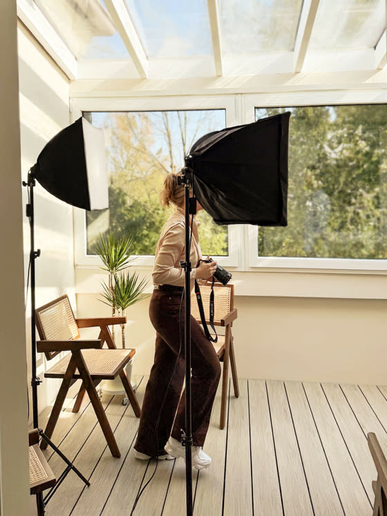 Fotoshooting und Filmproduktion
